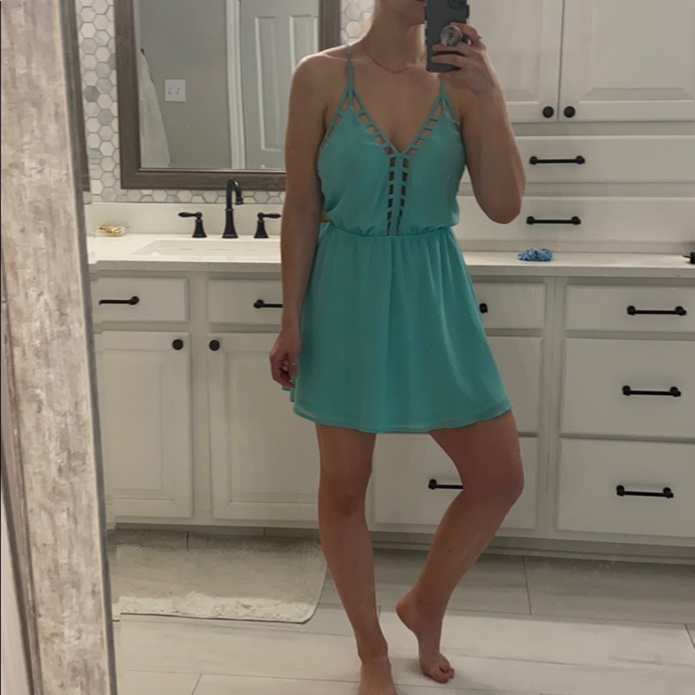 Turquoise summer dress
